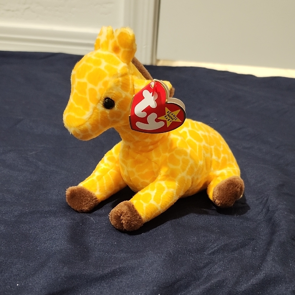 Ty Giraffe Plush - Bright Yellow and Rich Brown